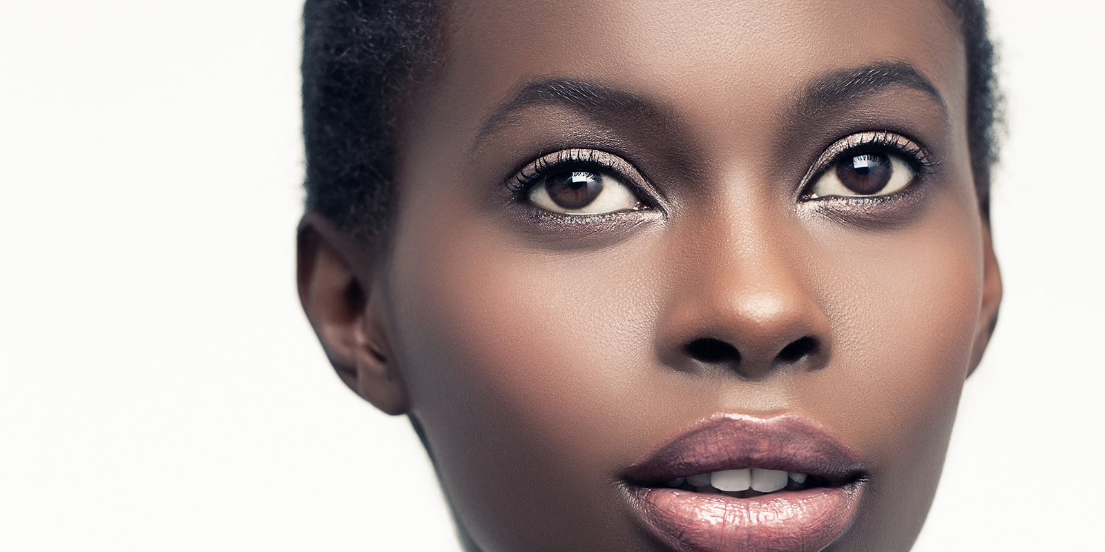 Image of a beautiful young woman after receiving dermal fillers